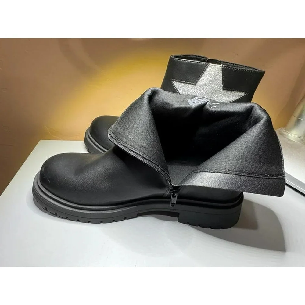 Size 8 Toddler Girls Glitter Star Chelsea Boots Wonder Nation Non‎ Marking NEW